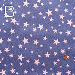 Cotton Twill Printed Fabric Star Lame - nomura tailor