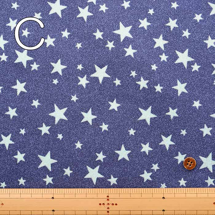 Cotton Twill Printed Fabric Star Lame - nomura tailor