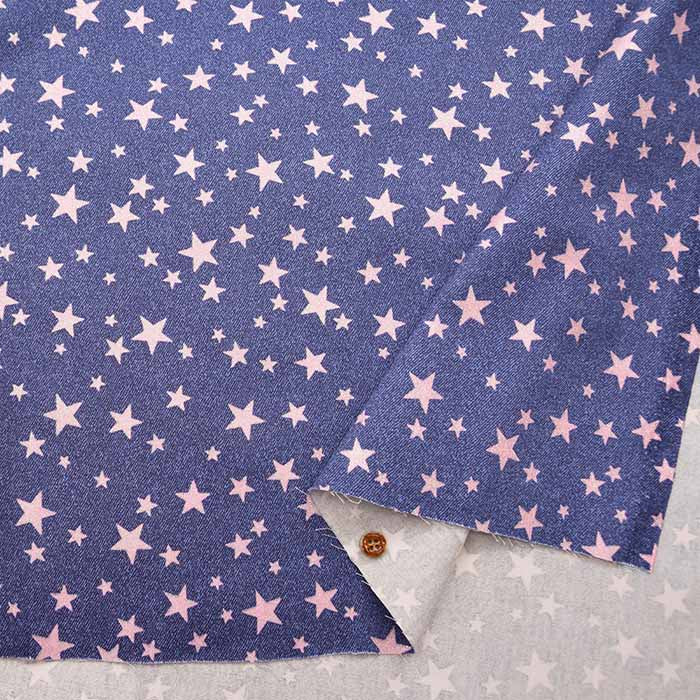 Cotton Twill Printed Fabric Star Lame - nomura tailor