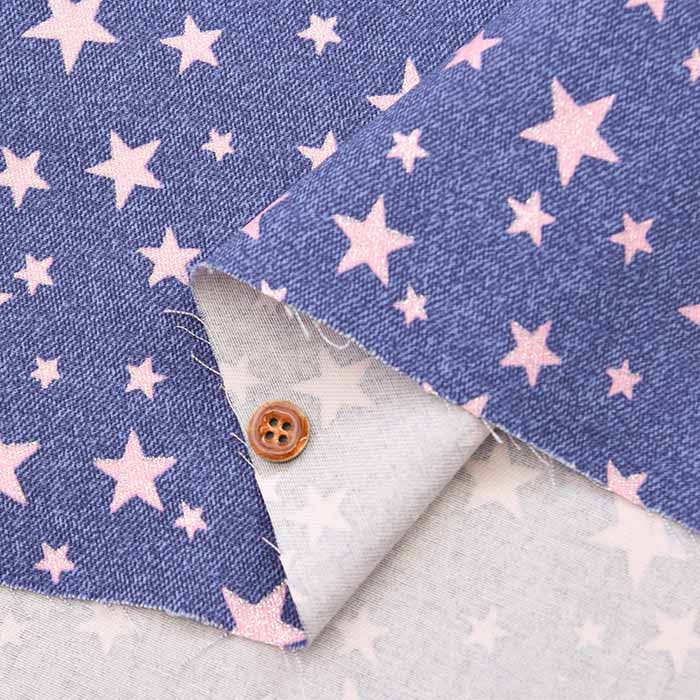 Cotton Twill Printed Fabric Star Lame - nomura tailor