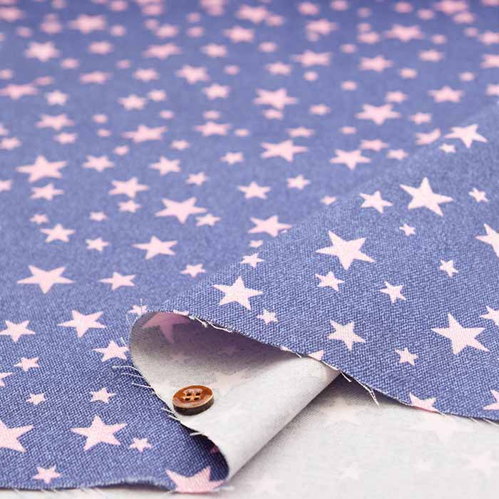 Cotton Twill Printed Fabric Star Lame - nomura tailor