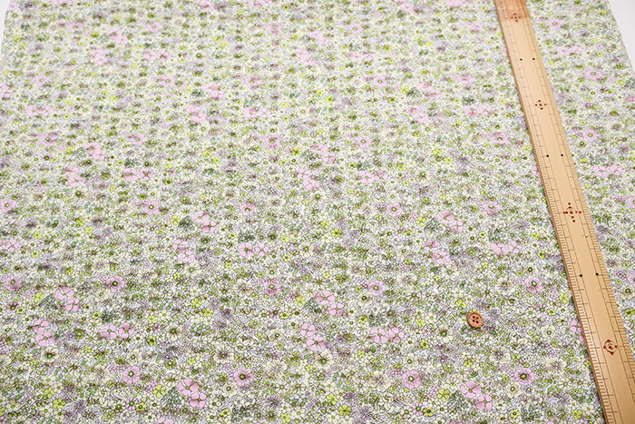 Cotton Ripple-printed Fabric - Small Flowers - nomura tailor
