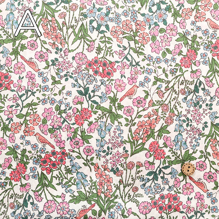 Cotton High-Density 80 Lawn Printed Fabric - Flower - nomura tailor