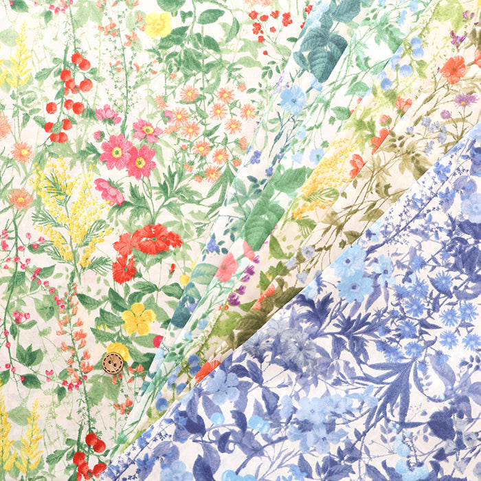 Cotton High-Density 80 Lawn Printed Fabric - Flower - nomura tailor