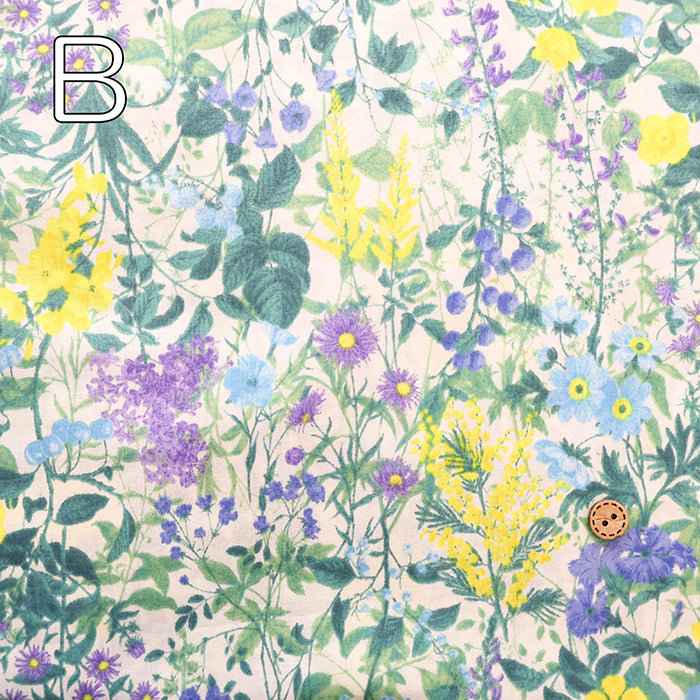Cotton High-Density 80 Lawn Printed Fabric - Flower - nomura tailor