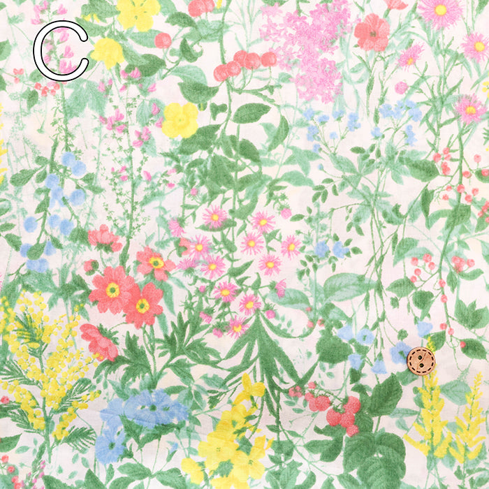 Cotton High-Density 80 Lawn Printed Fabric - Flower - nomura tailor