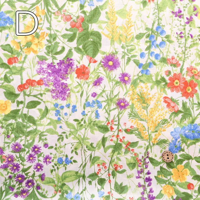 Cotton High-Density 80 Lawn Printed Fabric - Flower - nomura tailor