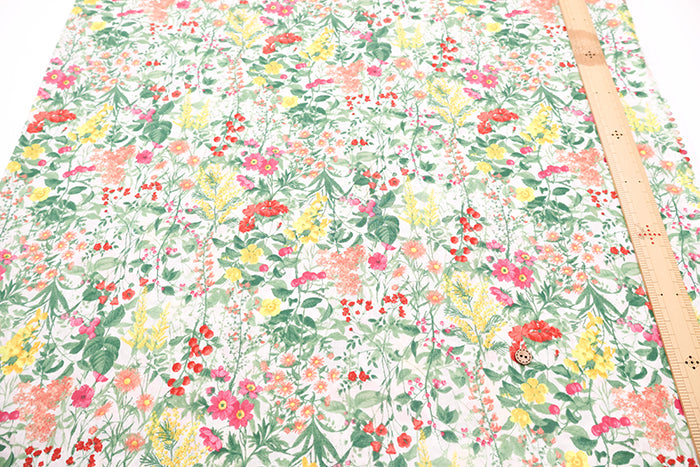 Cotton High-Density 80 Lawn Printed Fabric - Flower - nomura tailor