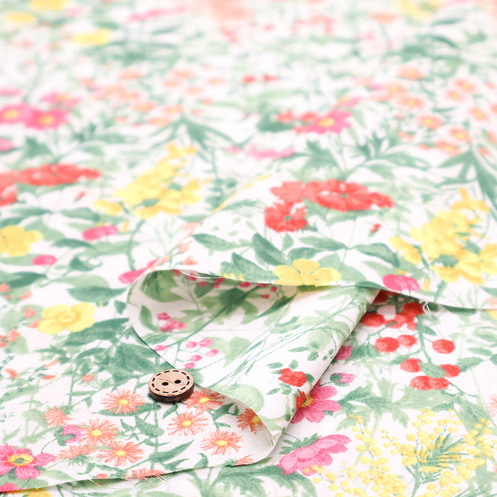 Cotton High-Density 80 Lawn Printed Fabric - Flower - nomura tailor
