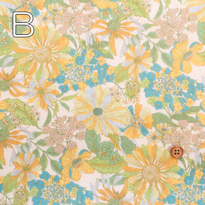 Cotton Double Gauze Printed Fabric - Flowers - nomura tailor