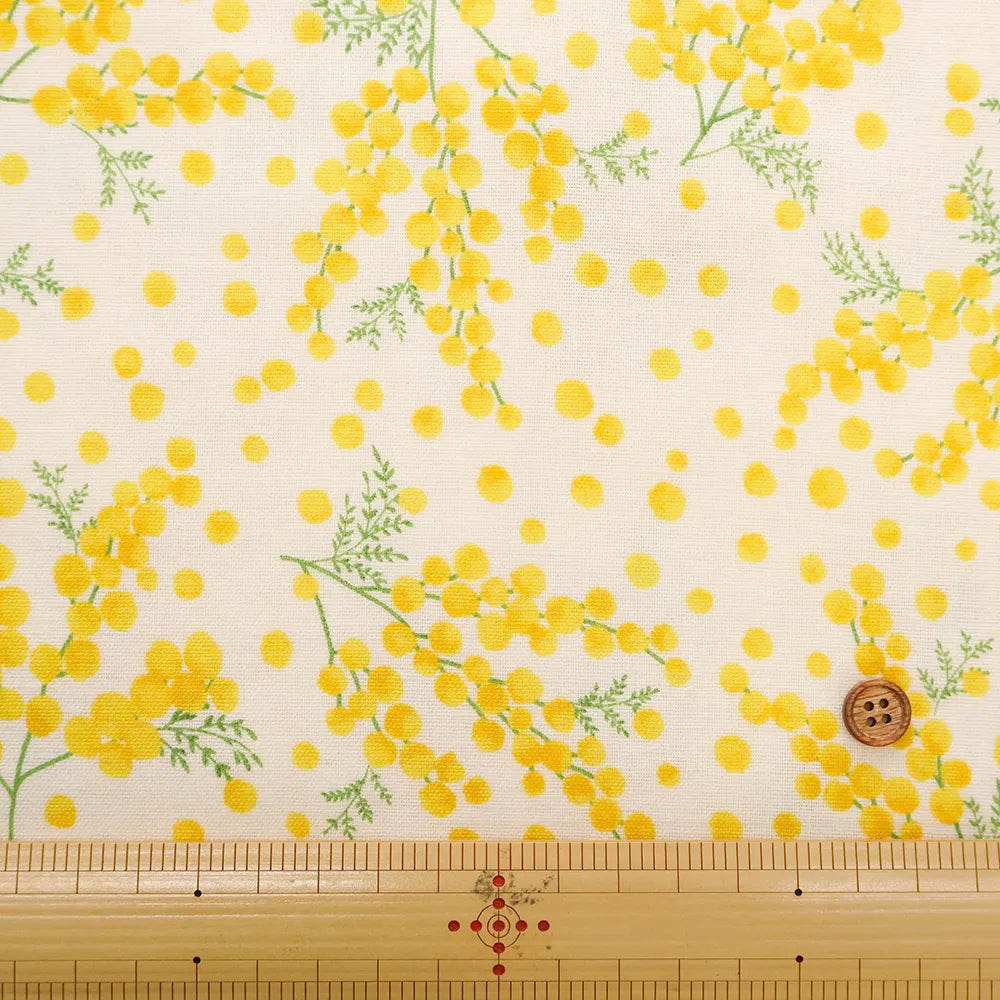 Cotton Double Gauze Printed Fabric - Mimosa - nomura tailor