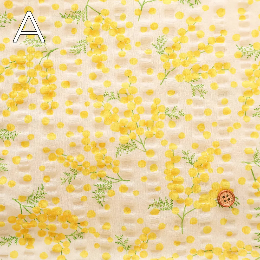 Cotton 80 Lawn Ripple-printed Fabric - Mimosa - nomura tailor