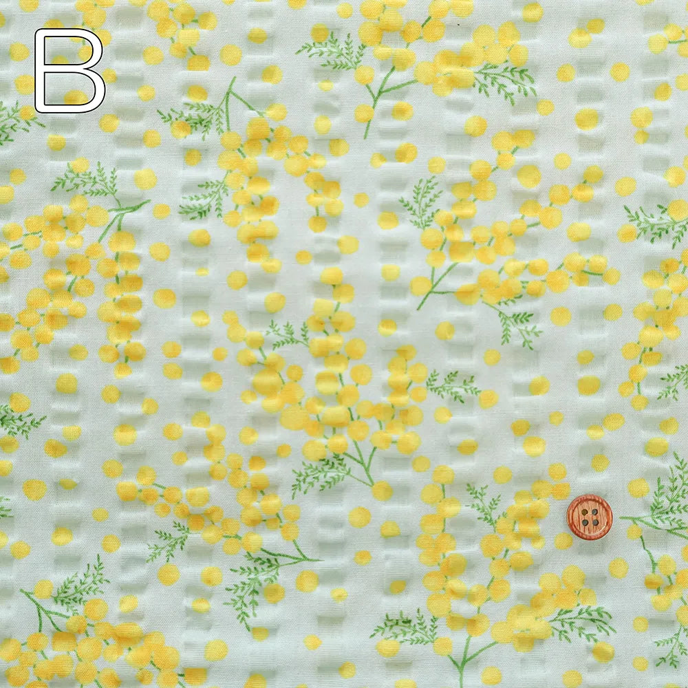 Cotton 80 Lawn Ripple-printed Fabric - Mimosa - nomura tailor