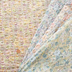 Cotton Ripple-printed Fabric - Flowers - nomura tailor