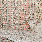 Cotton Ripple-printed Fabric - Ethnic Flowers - nomura tailor