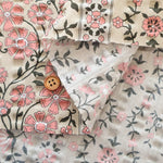 Cotton Ripple-printed Fabric - Ethnic Flowers - nomura tailor