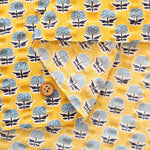 Cotton Ripple-printed Fabric - Ethnic Flowers - nomura tailor