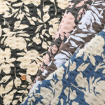 Cotton 80 Lawn Ripple-printed Fabric - Silhouette Flower - nomura tailor