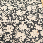 Cotton 80 Lawn Ripple-printed Fabric - Silhouette Flower - nomura tailor