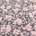 Cotton 80 Lawn Ripple-printed Fabric - Silhouette Flower - nomura tailor