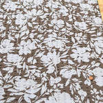 Cotton 80 Lawn Ripple-printed Fabric - Silhouette Flower - nomura tailor