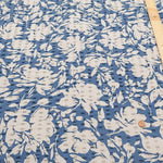 Cotton 80 Lawn Ripple-printed Fabric - Silhouette Flower - nomura tailor