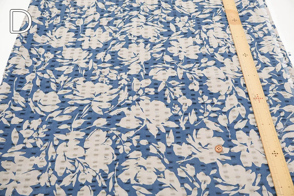 Cotton 80 Lawn Ripple-printed Fabric - Silhouette Flower - nomura tailor