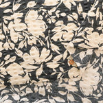 Cotton 80 Lawn Ripple-printed Fabric - Silhouette Flower - nomura tailor