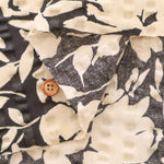 Cotton 80 Lawn Ripple-printed Fabric - Silhouette Flower - nomura tailor