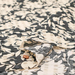 Cotton 80 Lawn Ripple-printed Fabric - Silhouette Flower - nomura tailor