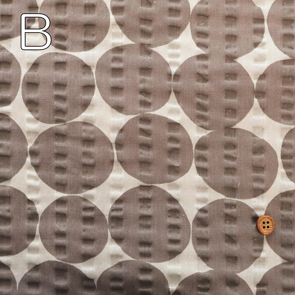 Cotton Ripple-printed Fabric - Dot - nomura tailor