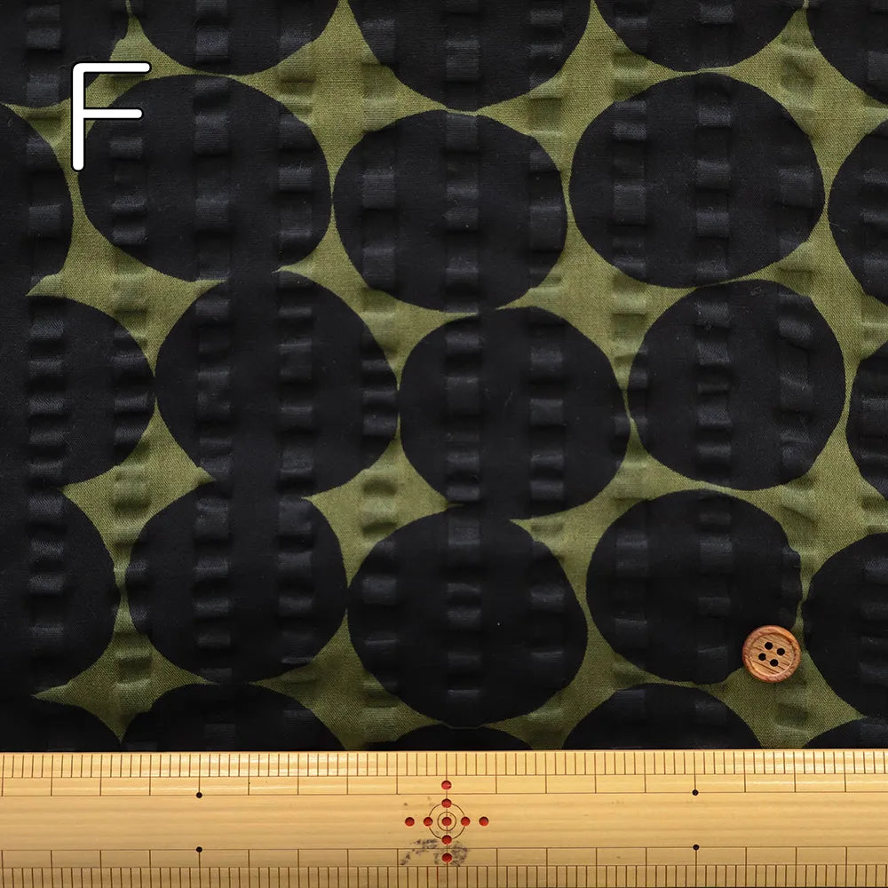 Cotton Ripple-printed Fabric - Dot - nomura tailor