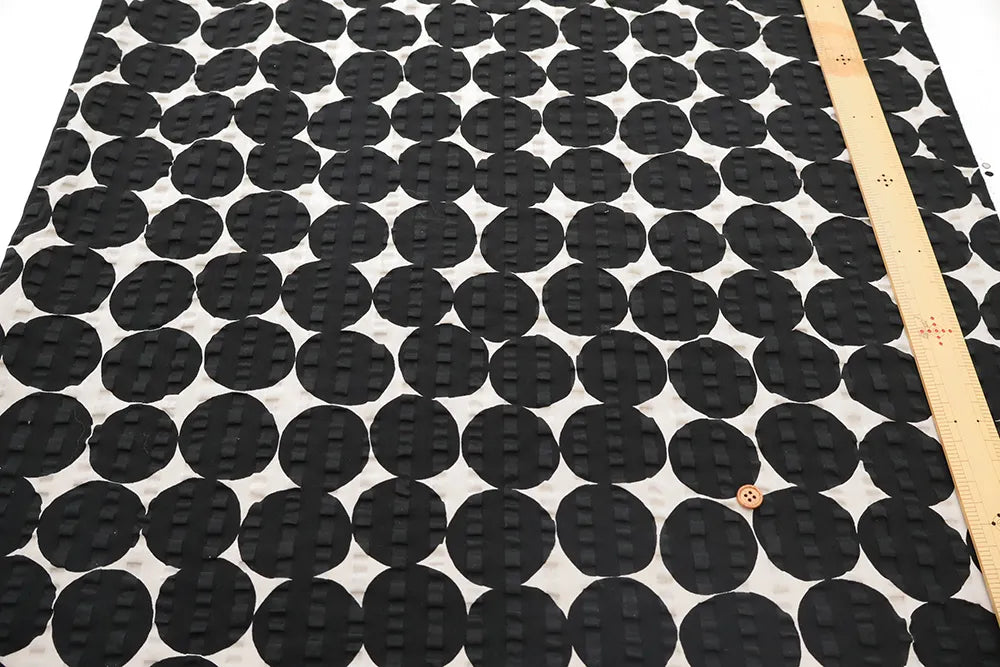 Cotton Ripple-printed Fabric - Dot - nomura tailor