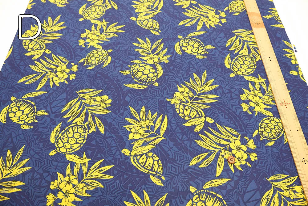 T/C Hawaiian Printed Fabric - Honu - nomura tailor