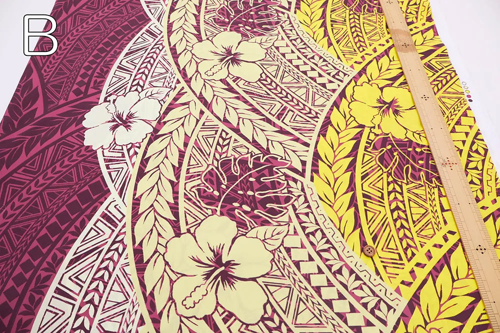 T/C Hawaiian Printed Fabric -Hibiscus - nomura tailor