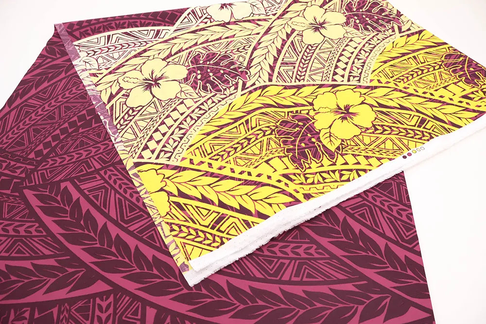 T/C Hawaiian Printed Fabric -Hibiscus - nomura tailor