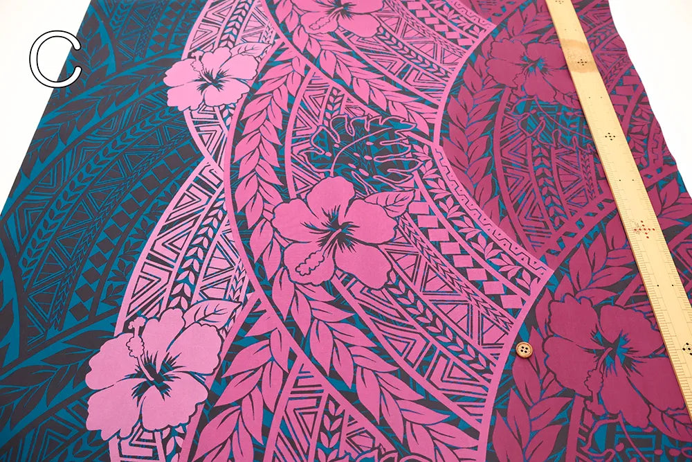 T/C Hawaiian Printed Fabric -Hibiscus - nomura tailor