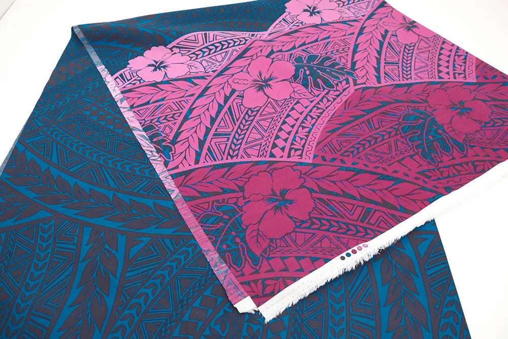 T/C Hawaiian Printed Fabric -Hibiscus - nomura tailor