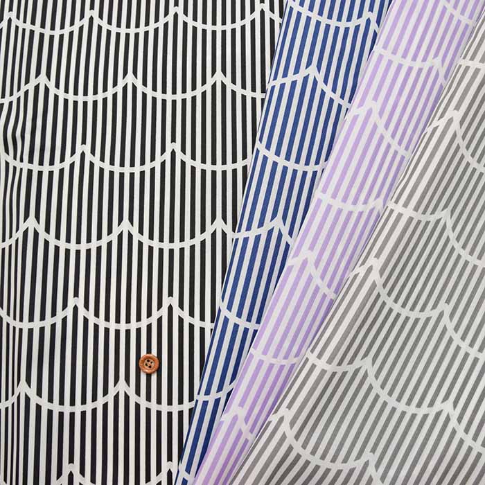 Water -repellent processing nylon Ox print fabric wave stripe pattern - nomura tailor