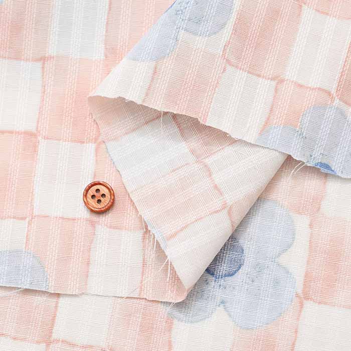 Cotton piqué dobby printed fabric ICHIMATSUMOYO - nomura tailor