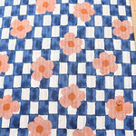 Cotton piqué dobby printed fabric ICHIMATSUMOYO - nomura tailor