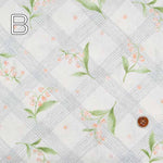 C/L sheeting print fabric Check and lily - nomura tailor