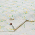 C/L sheeting print fabric Check and lily - nomura tailor