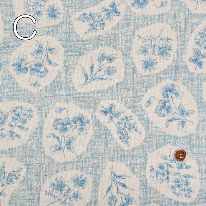 C/L sheeting print fabric Pansy - nomura tailor