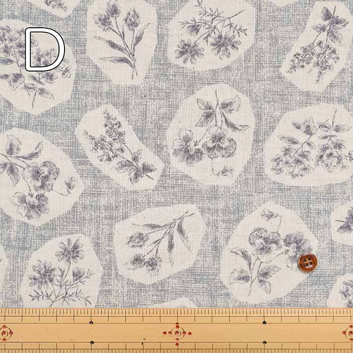 C/L sheeting print fabric Pansy - nomura tailor