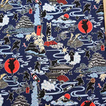 Cotton chinese glamour printed fabric Ninja - nomura tailor