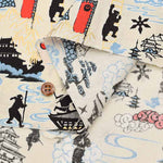 Cotton chinese glamour printed fabric Ninja - nomura tailor