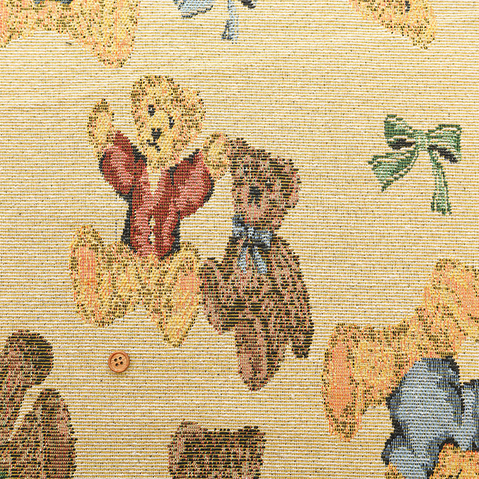 Made in China Polyester Gobelin Jacquard Fabric - Bear × Ribbon - nomura tailor