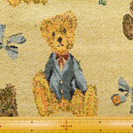 Made in China Polyester Gobelin Jacquard Fabric - Bear × Ribbon - nomura tailor