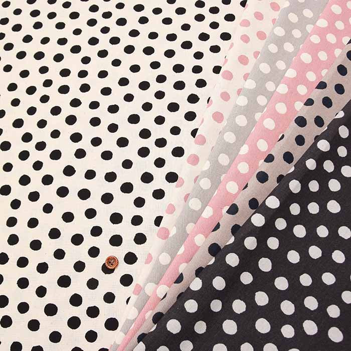 Cotton CB print fabric dull color hand -drawn dot - nomura tailor